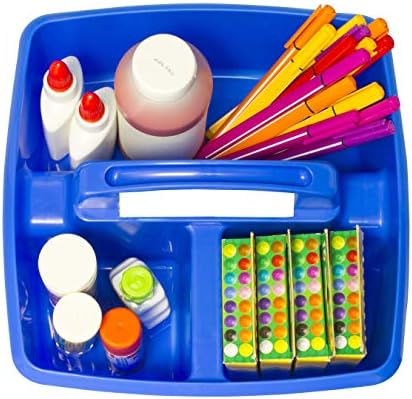 Storex Classroom Caddy, 9.25 x 9.25 x 5.25 Inches, Assorted Colors, Color Assortment Will Vary, Case of 6 (00940U06C), Small Caddy (Pack of 2) - Image 6