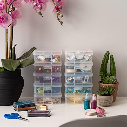 IRIS USA Clear Cases |Made in USA| Plastic Box Organizers (18-Pack)- Small - Image 5