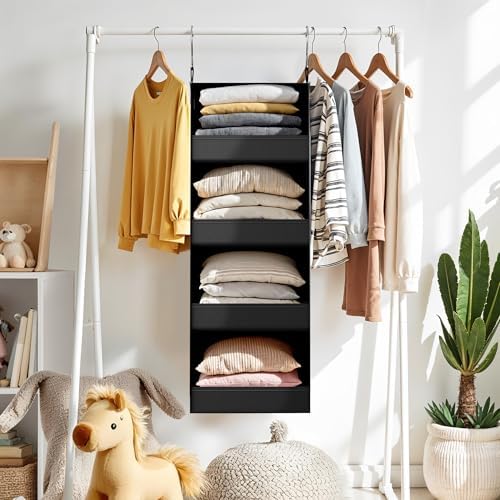 GRANNY SAYS 4-Shelf Hanging Organizer, Wall Mount, Fabric, 1-Pack - Image 2