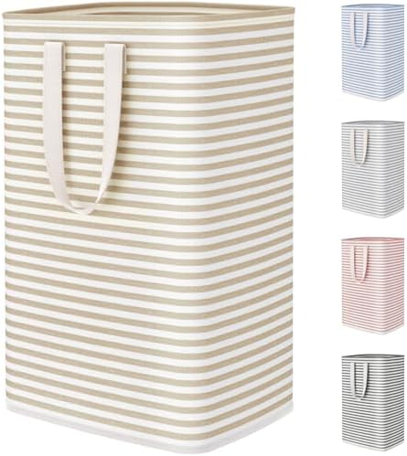 Lifewit 75L Large Collapsible Laundry Basket with Extended Handles, Beige by Lifewit
