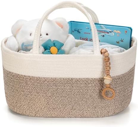 Diaper Caddy Organizer, Gift Basket for Baby Shower, Newborn Essentials by KODOMOORE
