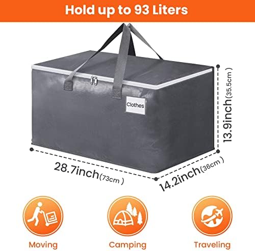 BlissTotes Large Moving Bags, Storage Bags, 93L-8 Pack - Image 2