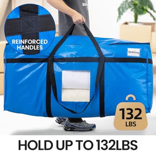 TAILI 2 Pack 69 Gallon Extra Large Storage Bags with Visible Window,Blue - Image 2