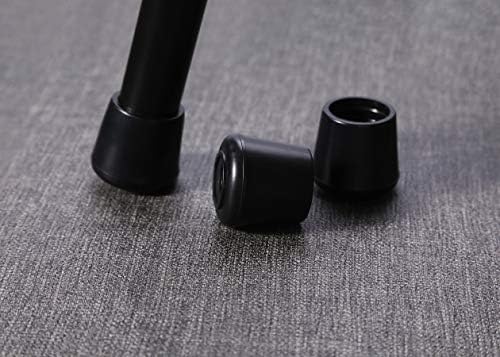 Chair Leg Tips Caps Non-Slip Rubber Leg Tips 1” Inner Diameter Furnigear -Black Chair Leg Floor Protectors Round, 64 Pack - Image 6