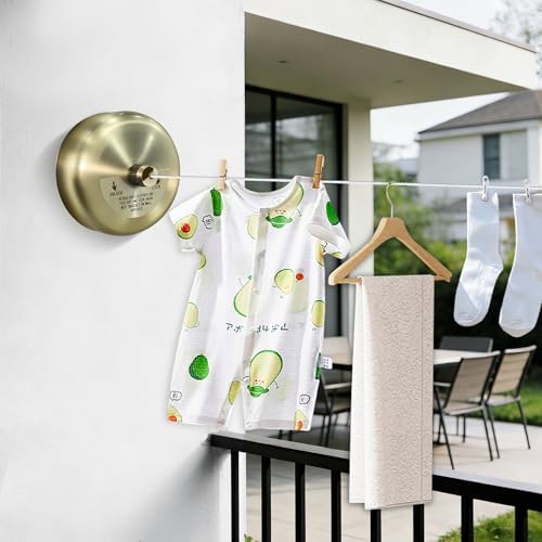 Retractable Clothesline,Stainless Steel Clothing Line Dryer with 9.2FT Nylon String for Shower Room Bathroom Laundry (Bronze) - Image 6