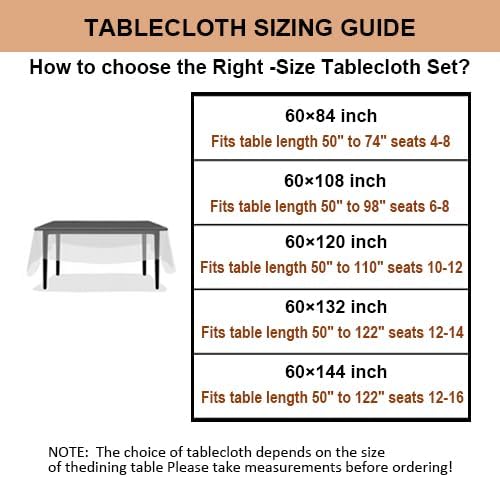 Talasily Linen Tablecloth 100% Pure Linen Table Cloth 60x108 Inches Rectangle Tablecloths Washable Cloths for Kitchen, Dining, Buffet Parties, Holidays, Picnic, Weddings and Restaurants-White