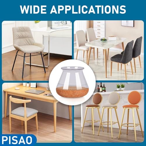 PISAO 24 Pcs Chair Leg Floor Protectors Caps Cover Pad for Hardwood Floors - Image 6