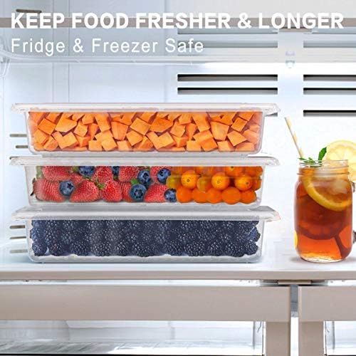 3 Pack 2.5L Fruit Storage Containers for Fridge with Water Drain Trays - Image 6