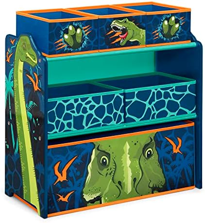 Delta Children Dinosaur Design & Store 6 Bin Toy Storage Organizer - Greenguard Gold Certified - Image 7