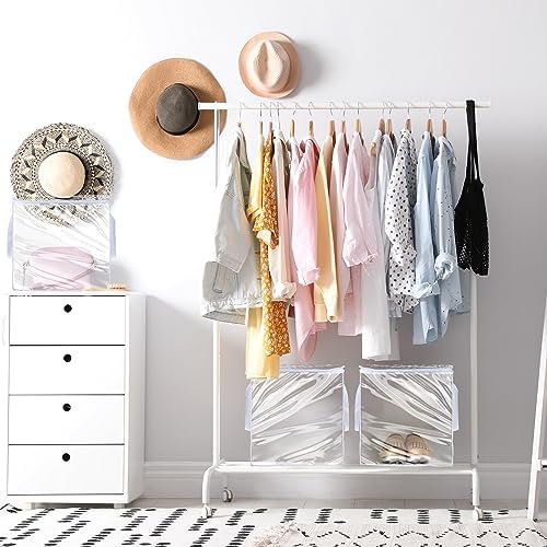 16 Pcs Clear Zippered Organizers 12''x12''x12'' Moving Bags with Reinforced Handles Heavy Duty Storage Cube Tote Storage Blanket Bags Bins for Clothes Moving Supplies Linens Shoes Closet Organizer - Image 6