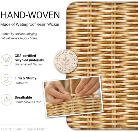 Pantry Baskets for Organizing,Wicker Storage Bins, 3Pack, Natural - Image 2