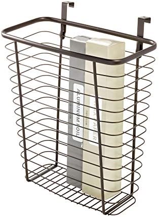 iDesign Steel Over-The-Cabinet Waste Basket or Storage Bin, The Axis Collection, 7.1" x 12.2" x 14.2", Bronze by iDesign