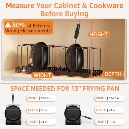 Cutting Board and Baking Sheet Organizer for Cabinet with Solid Metal Base - Image 6