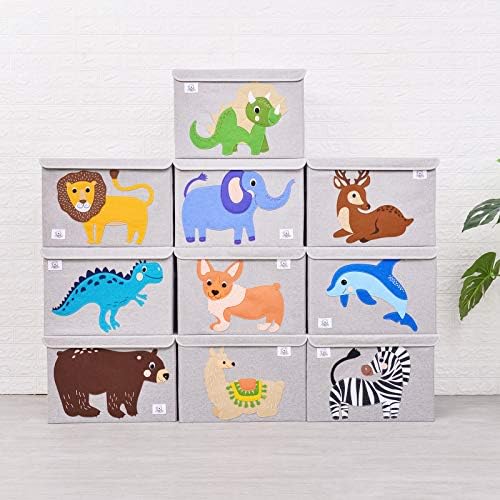 Large Toy Box Storage with Lid, Foldable Fabric Toy Chest Storage for Kids - Image 5