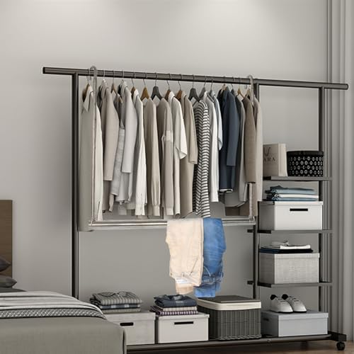 Closet Hanging Rod, Adjustable Width and Height Chrome - Image 7
