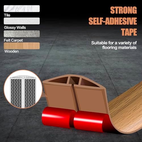 Floor Cord Cover Cavity 0.8"x0.37" Self Adhesive Cord Hider, 3.3FT Low Profile Cable Management, Extension Strip Protector for Wires, Prevent Cable Trips for Offices, Gyms, Exhibitions (Brown Wood) - Image 4