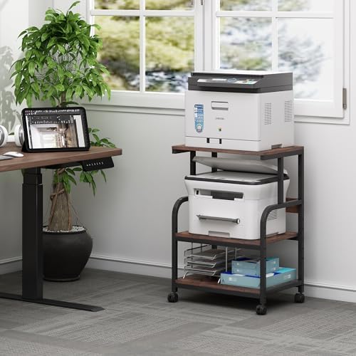 Fannova Printer Stand with Height Adjustable Storage Shelf for Home Office - Image 3