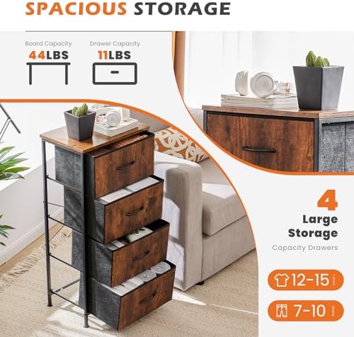 Sweetcrispy Dresser for Bedroom, 4 Drawer Storage Organizer for Closet - Image 4