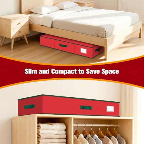 Wrapping Paper Organizer Storage, Christmas Wrapping Paper Storage, Red - Image 6
