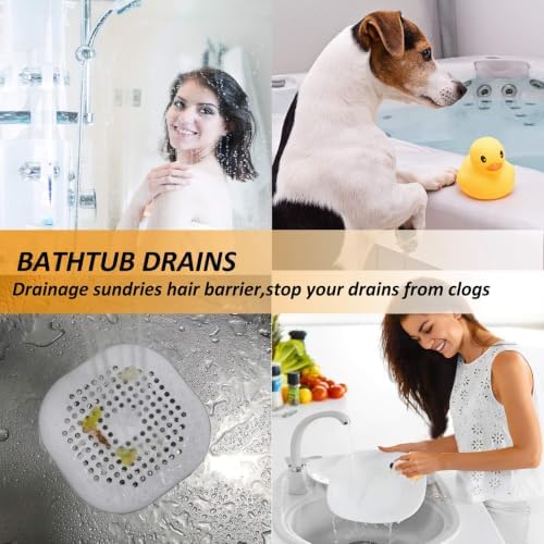 Bovinde Hair Drain Catcher,Square Cover for Shower 2 Pack (Sliver Grey) - Image 2