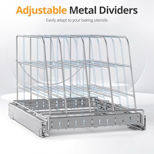 Pull Out Cabinet Organizer for Cutting Board, Cookie Sheet, Baking Sheet - Image 5