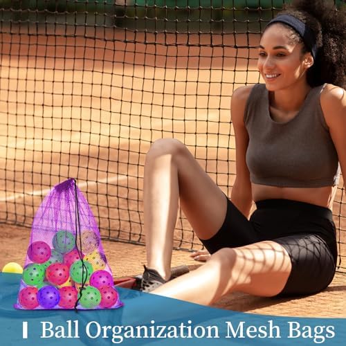 6 Pack Mesh Drawstring Bags with Lock, 14x17 for Gym, Beach, Laundry - Image 4