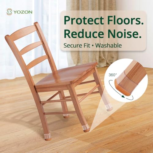 YOZON Chair Leg Floor Protectors Silicone Caps Felt Strengthen Bottom - Image 2