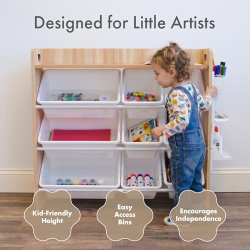 Humble Crew Kids Toy Organizer with Display Shelf, 9 Bins, 3 Tier Storage - Image 3