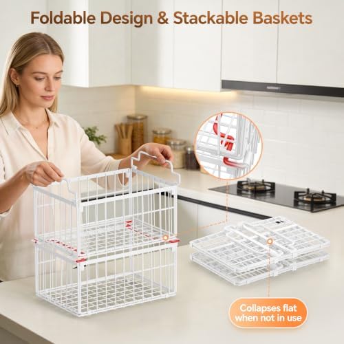Freezer Organizer Bins, 3 Pack Enlarged Baskets for 5-9 Cu.FT Deep Freezer - Image 6