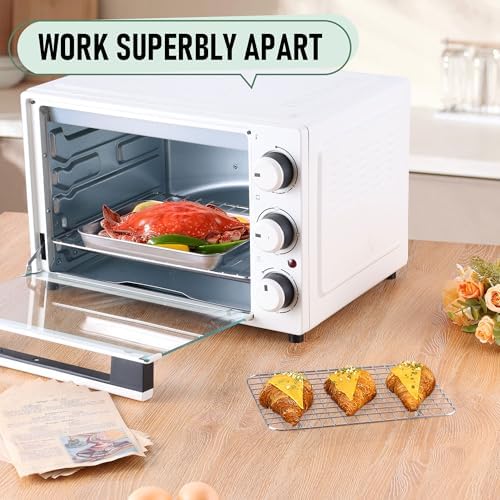 Homikit Toaster Oven Pan with Rack Set (2 Baking Sheet+2 Rack), 9 x 7 Inch - Image 5