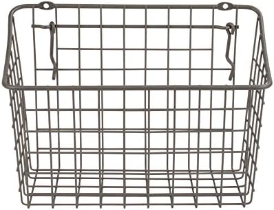Spectrum Large Wire Basket Pegboard Wall Organizer Metal Pegboard Storage Bin Dual Mounting System for Garage Tools Workshop Supplies Craft Room Organization & Accessories, Industrial Gray - Image 7