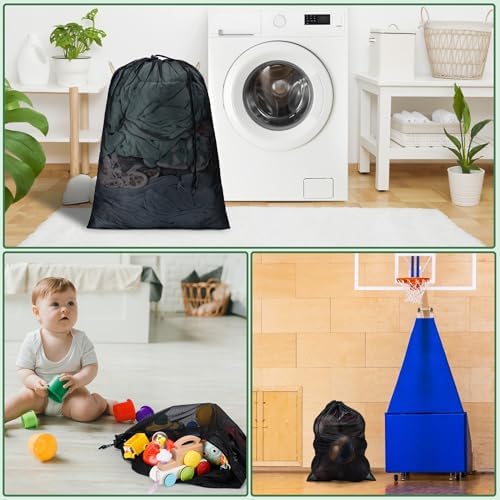 1 Pack Mesh Travel Laundry Bag 24" x 36"Extra Large Dirty Clothes Organizer - Image 6
