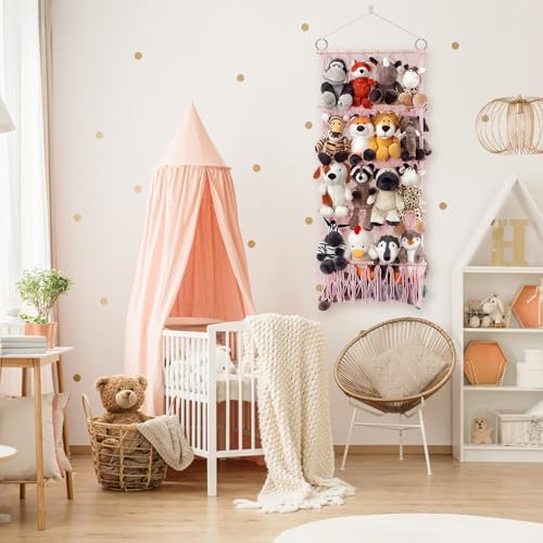 Stuffed Animal Net or Hammock Large Plushie Net Corner 4 Layer Toy Storage - Image 7