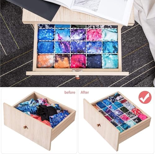 40Pcs Drawer Dividers, Adjustable Drawer Organizer for Socks, Underwear, Makeup, Can Help Tidy Kitchen, Bedroom, Dresser White - Image 4