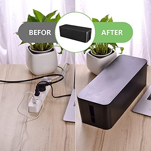 Cable Management Box, Large Cord Organizer Box to Hide Power Strip - Image 6