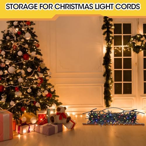 Ripeng 6 Pcs 15.7"extension Cord Storage, Xmas Light Organizer, Black - Image 2