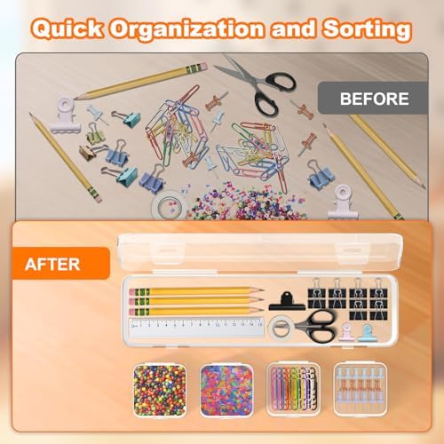 12 Pcs Bead Organizer Box, Clear Plastic Bead Storage Containers - Image 4