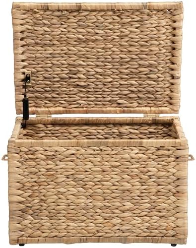 eHemco Storage Trunk with Metal Frame, Natural, 20.5 by 14.8 by 13.4 Inches - Image 5