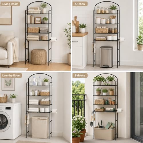 4-Tier Over The Toilet Storage, Bathroom Organizer - Image 7