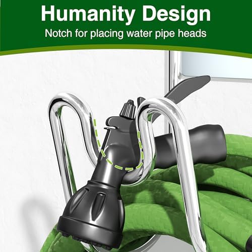 Stainless Steel Garden Hose Holder - Silver SS304 Water Hose Holder - Wall Mounted Hose Hanger Heavy Duty for Water Hose Extension Cords Vacuum Hose, Anti-Rust (1 Pack) - Image 2