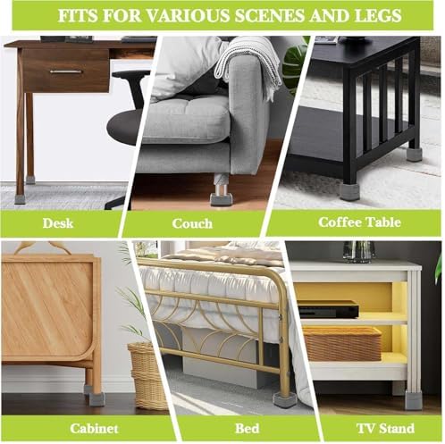 6 Pack Furniture Risers 1 Inch, Adjustable Bed Risers Heavy Duty for Table Desk Couch Chair Sofa Cabinet Bed Legs Dorm, Square Stackable Bed Raisers Blocks Lift Height 1", 2" or 3", Black - Image 3