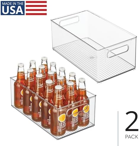 iDesign Stackable Fridge Bin, Set of 2, Clear - Image 2