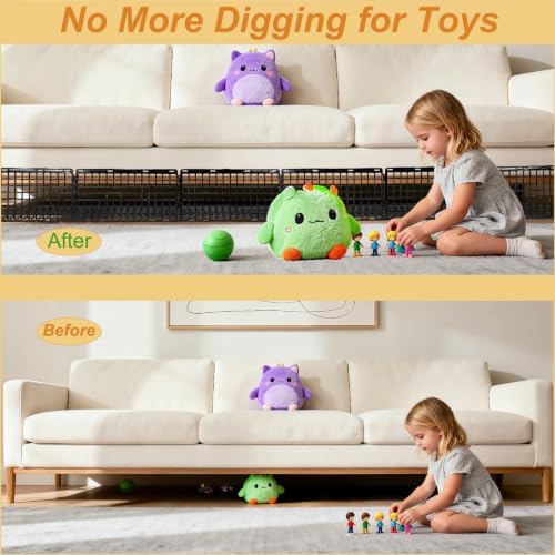 16 Pcs Under Couch Blocker for Pets, Bed Blocker with 50 Zip Ties - Image 4