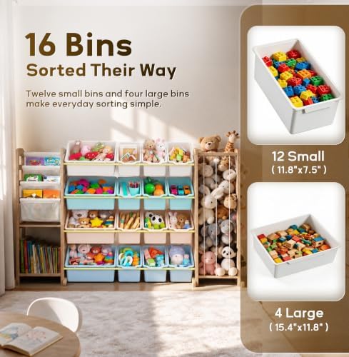 【 In 】 Stuffed Animal Storage kid toy Organizer Bins for Boys Kids Room - Image 3
