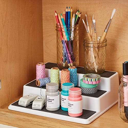 Copco 3-Tier Cabinet Organizer Set of 2 - Spice Rack Organizer for Cabinet, Pantry Storage for Cans, Spices and Seasonings, Non-Skid Platforms, 10.5 x 8.75 x 3.5 Inches Each - Image 3