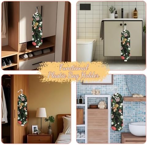 Mushroom Plastic Bag Holder, Wall Mount Grocery Bag Holder - Image 6