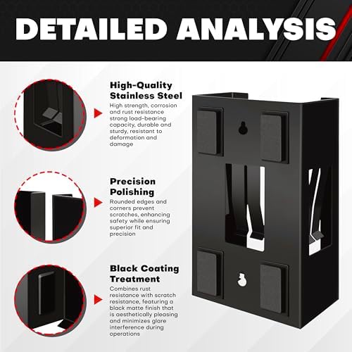 C&T Magnetic Glove Box Holder, Tissue Dispenser, Holds Boxes of Gloves - Image 3