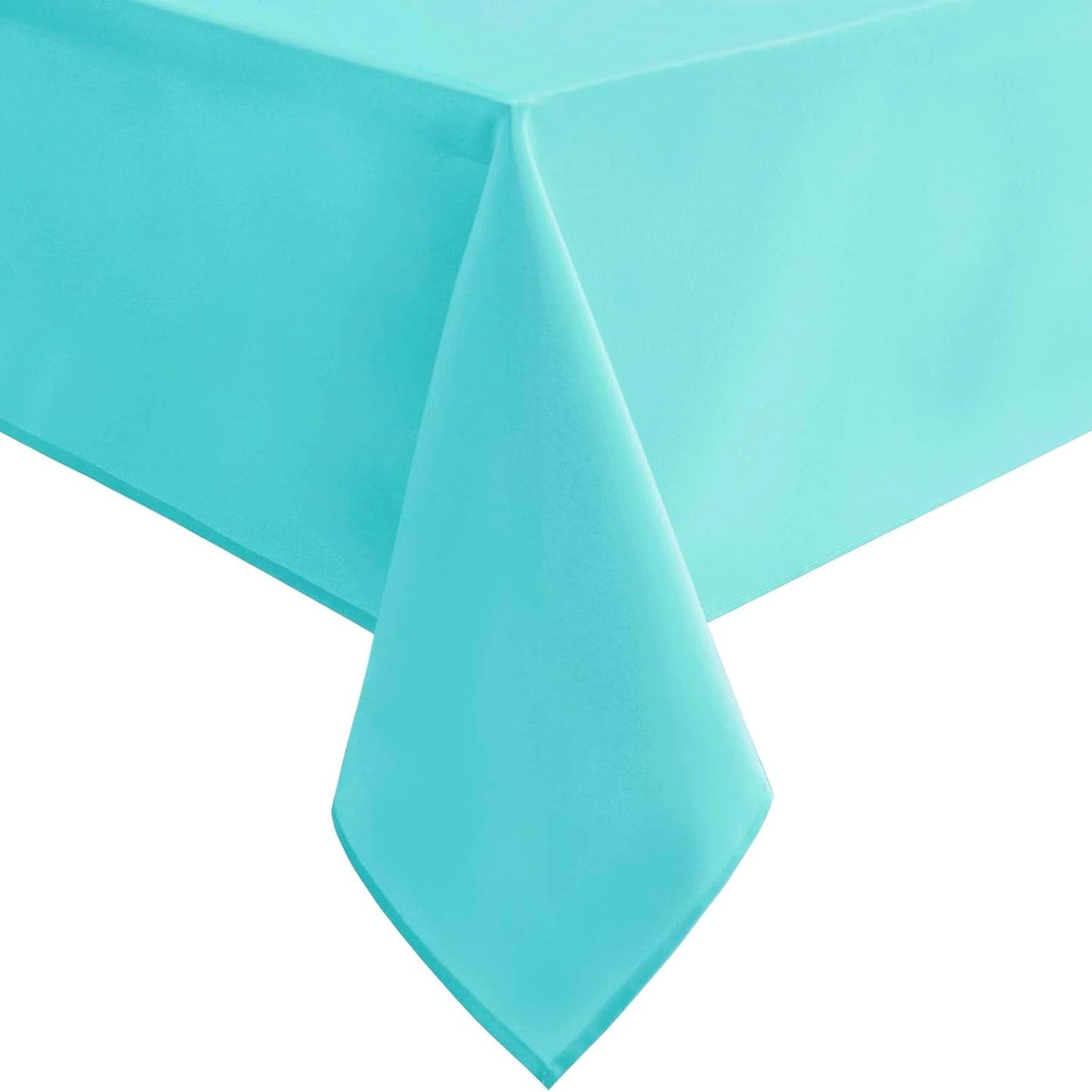 Hiasan Rectangle Tablecloth - Waterproof Spillproof and Wrinkle Resistant Washable Polyester Table Cloth for Dining Party, 52 x 70 inch, Aqua