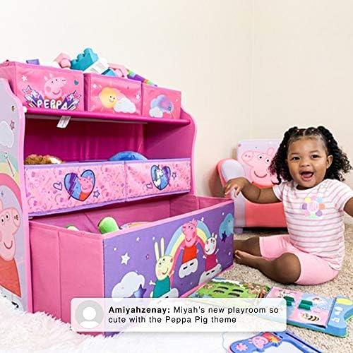 Delta Children Design & Store 6 Bin Toy Storage Organizer, Peppa Pig - Image 6
