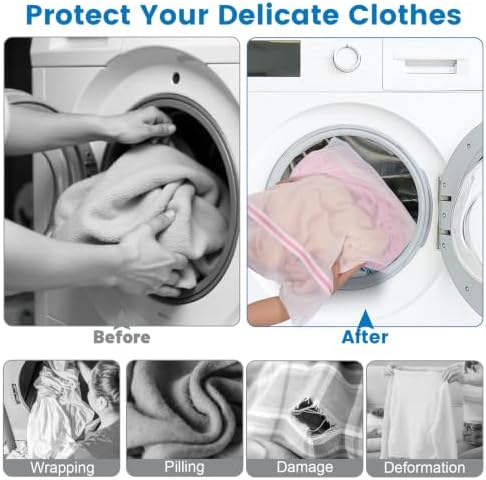 2 Pack X-Large Mesh Laundry Bags for Delicates, Fine Mesh 20 x 24 Inches - Image 4